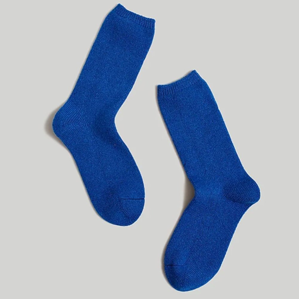 Madewell (Re)sourced Wool Cashmere Blend Blue Trouser Socks